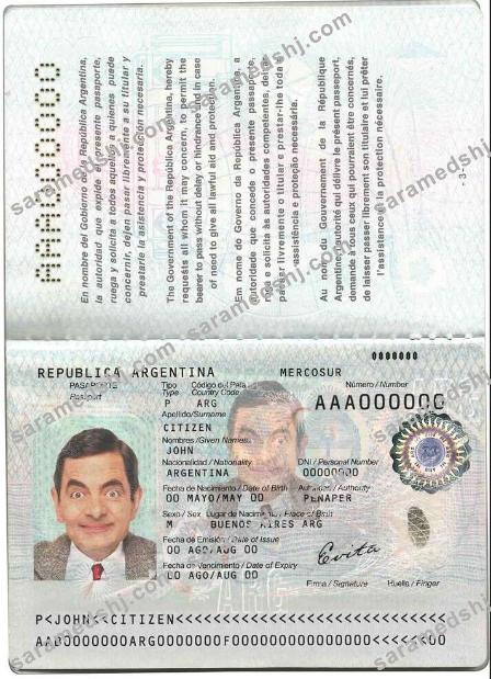 Argentina passport